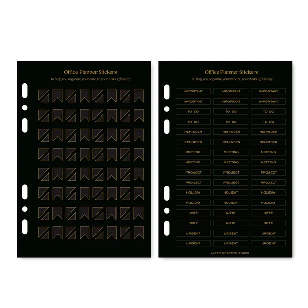 Office Planner Stickers - ملصقات تخطيط المكتب