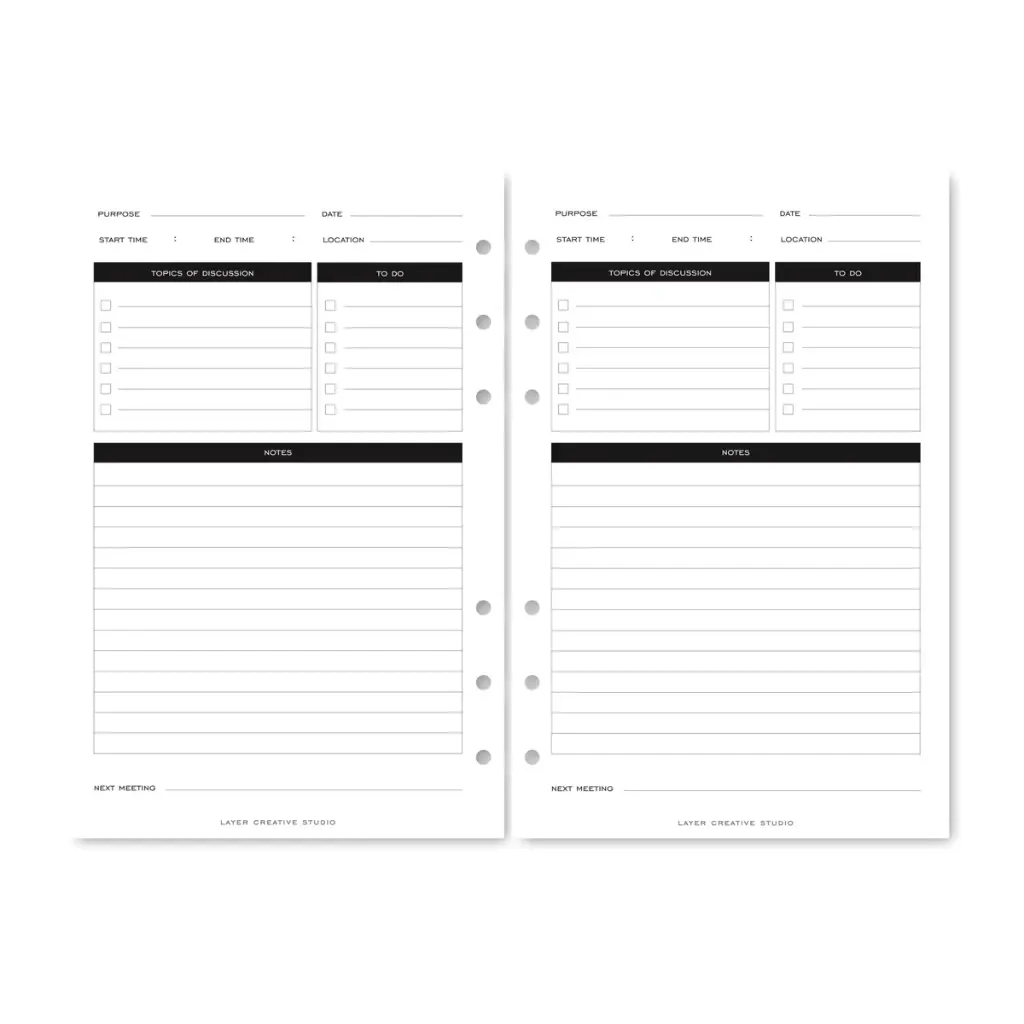 Meeting Inserts - إضافات الاجتماع