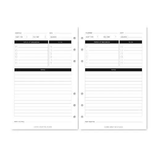 Meeting Inserts - إضافات الاجتماع